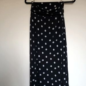 ADRIANNE VITTADINI Fold Over Polka Dot Maxi Skirt
